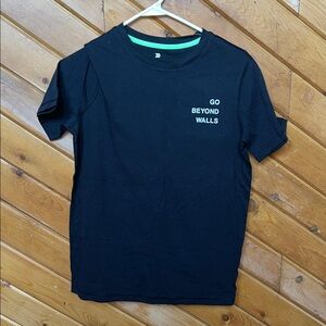 All in Motion Black Tee with Motivational Print